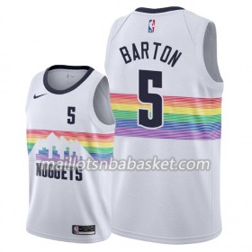 Maillot Homme Denver Nuggets Will Barton 5 2018-19 Nike City Edition Blanc Swingman